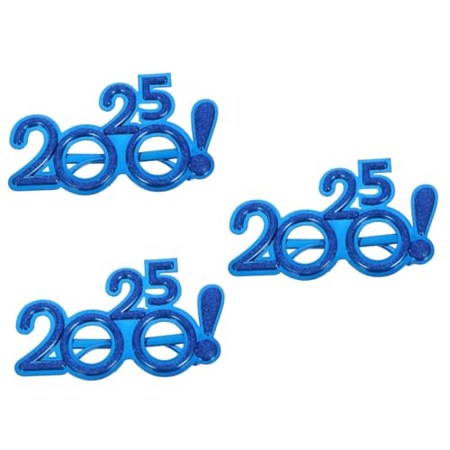 Amosfun 3 Stück 2025 2025 Neujahrsbrille Partygeschenke für das neue Jahr Partyzubehör für das neue Jahr festival brille karneval brille 2025 Brillen- -Requisite Party-Brillen-Dekor Stk von Amosfun