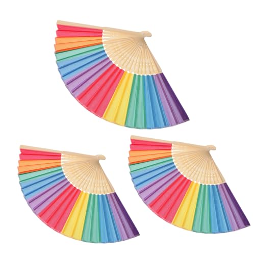 Amosfun 3 Stück Bunte Faltbare Handfächer Bambusgriff Tragbarer Regenbogen Fächer Pride Sommer Accessoire Geschenk für Lgbtq Party Hochzeit Zufällige Farbe Zufällige Farbe Amosfun 3 Stück Bunte Faltbare Handfächer Bambusgriff Tragbarer Regenbogen Fächer Pride Sommer Accessoire Geschenk für Lgbtq Party Hochzeit Zufällige Farbe Zufällige Farbe von Amosfun