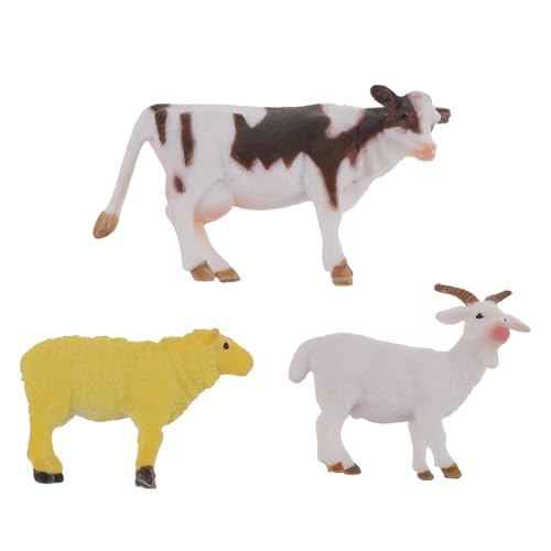 Amosfun 3 Teiliges Set Simulierte Tiermodelle Kühe Schafe Und Ziegen Als Dekoration Für Mikrolandschaften Und Tischschmuck Realistische Tierfiguren Für Kreative Gestaltung von Amosfun