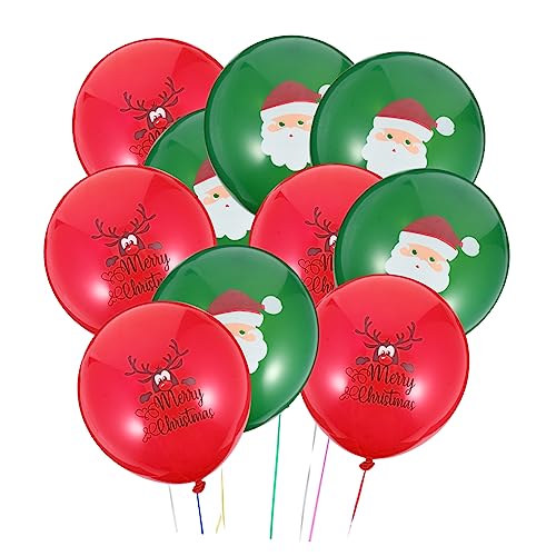 Amosfun 30 Stück Weihnachtsballons 12 Zoll Mit Weihnachtsmann Und Elch Design Ideal Für Festliche Partydekorationen Weihnachten Und Feiertage Latexballons Für Unvergessliche Feiern von Amosfun