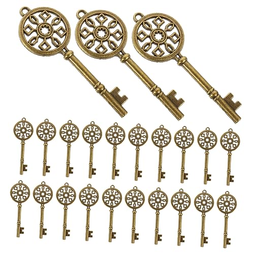 Amosfun 30pcs Vintage Key -form -legierungschütze Schlüsselketten Anhänger DIY Halskette Armband Crafting Charms von Amosfun