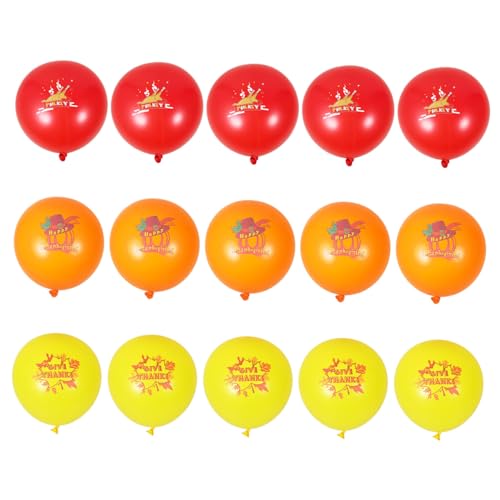 Amosfun 30st Thanksgiving-ballons Partyballons Thanksgiving-luftballons Dekorationen Herbstparty Ballon Zum Erntedankfest Thanksgiving-dekorationsballons Partyzubehör Latexballons Emulsion von Amosfun