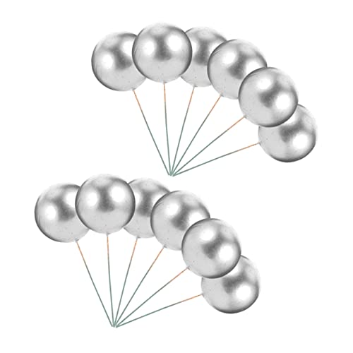 Amosfun 36st Kugeleinsatz Aus Schaumstoff Ornamente Für Kuchen Obstkuchen Dekorationen Geburtstagskuchen Goldkugeln Für Kuchen Grüne Kuchenbällchen Kuchenzubehör Disco-kugeln- Silver von Amosfun