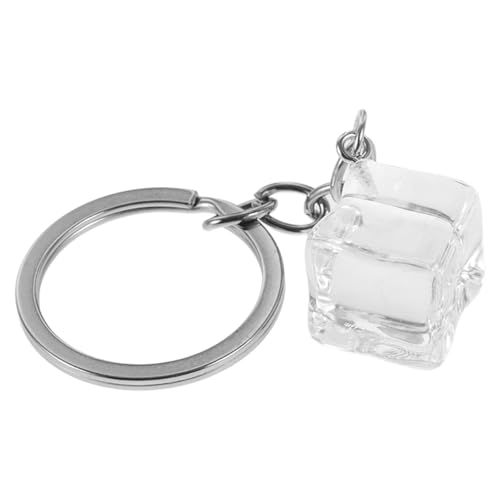 Amosfun 3St Eiswürfel Schlüssel anhänger Schlüsselanhänger abc wickeltasche einmaulschlüssel Geburtstagsgeschenk Eiswürfel schlüsselarmband keychain Schlüsselbund Schlüsselringe Legierung von Amosfun