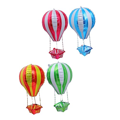 Amosfun 4 Pcs Aluminium Folie Weihnachten Ballon Luft Ballon Aufblasbare Heißer Luft Ballon Dekorationen von Amosfun