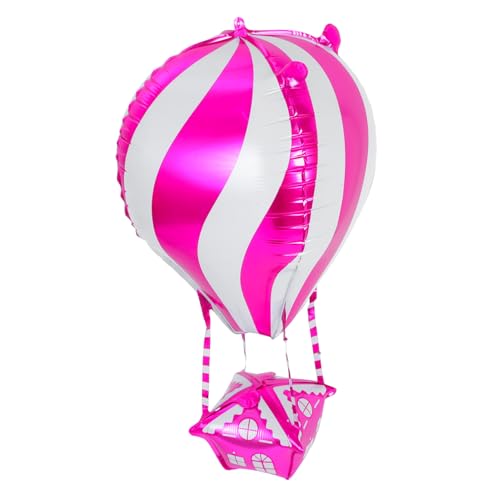 Amosfun 4 Stk. Heizballon Heißluftballon Ballons Mini-heißluftballon Partyballon Heißluftballon-ornament Heißluftballon Aluminiumballon Aufblasbarer Heißluftballon Rosy Aluminiumfolie von Amosfun