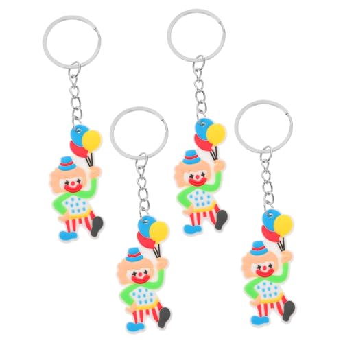 Amosfun 4 Stück Clown-Schlüsselanhänger schlüsselanhänger schlüsselanhänger für keys photostickomni clownsnase Tasche Kette Geldbörse-Ornament Schlüsselanhänger-Anhänger PVC von Amosfun