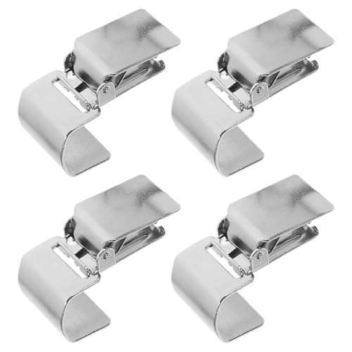 Amosfun 4 Stück Gardinenclip Teppich Clips Teppichhalterung Vorhang aufhänger Silbern Clips Halteklammern für Treppenteppiche Wandaufhänger für Teppiche Stoffclips Rostfreier Stahl Silver von Amosfun