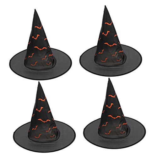 Amosfun 4 Stück Halloween Zaubererhut Cosplay Hexenhut Krippenkostüme Für Kinder Halloween Kopfbedeckungen Halloween Hexenkostüm Schwarzer Hexenhut Partyhut Cosplay von Amosfun