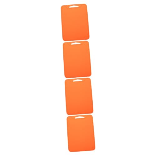 Amosfun 4 Stück Schneidebrett aus Silikon cutting mat cutting boards hängendes Schneidebrett obst schneidematte Schneidebrett für den Haushalt praktische Schneidematte Kieselgel Orange von Amosfun