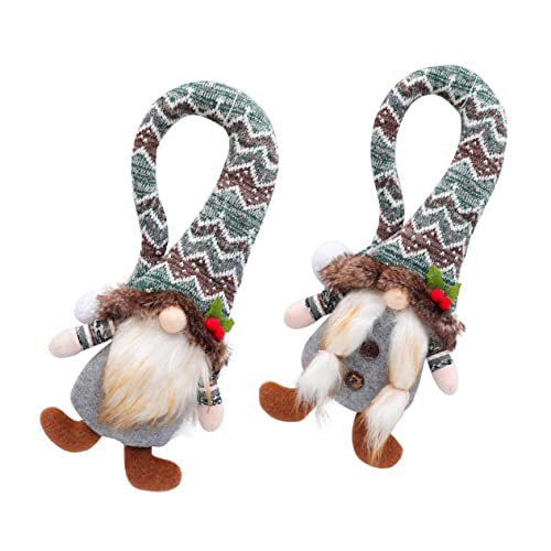 Amosfun 4 Stück Weihnachtsdekoration Weihnachtspuppentür Hängen Fenstervorhang Zu Binden Weihnachtszwerge Vorhangschnalle Wichtelvorhanghalter Halter Für Weihnachtsvorhänge Polyester Grey von Amosfun