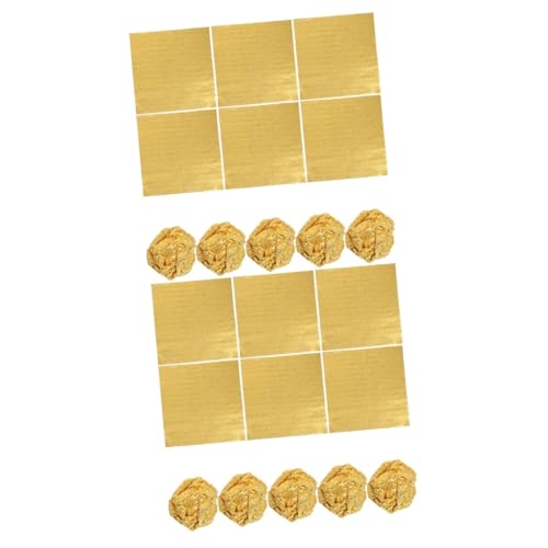 Amosfun 400 STK Goldene Schokoladenbonbons Goldenes Aluminiumfolienpapier Plätzchenverpackungen Schokoriegelverpackung Goldenes Geschenkpapier Schokolade Verpackung Kraftpapier Lollipapier von Amosfun