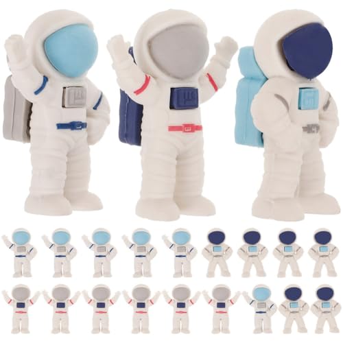 Amosfun 48 Stück Niedliche Cartoon-Astronauten-Radiergummis Tragbare Radiergummis Zum Thema Weltraum Klassenzimmer Belohnungen Partygeschenke Goodie-Bag Für Schulbedarf von Amosfun