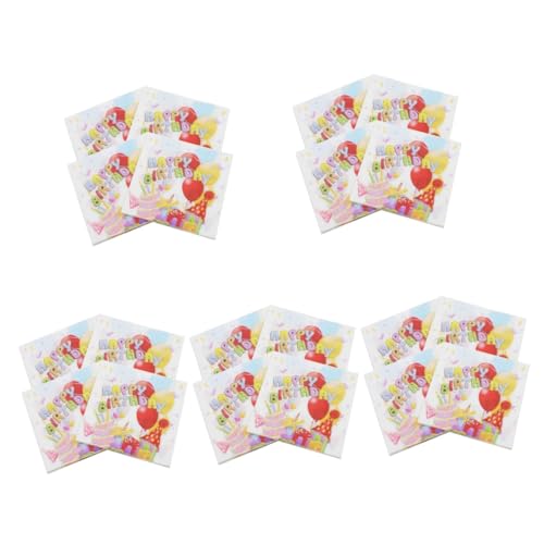 Amosfun 5 Sätze Geburtstag Servietten Geburtstag Pappteller Servietten Zum 90. Geburtstag Party Sachen Party Supplies Servietten Zum 70. Geburtstag Dessertservietten Papier 80 Blatt * 5 von Amosfun