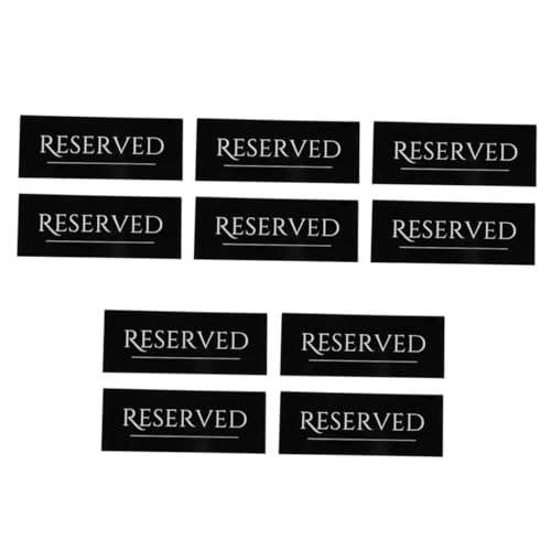 Amosfun 5 Sätze Ortsschild Tischkarten Hochzeitsdekoration Reservierungstisch-zeltschilder Reservierte Tischschilder Kleines Schild Für Den Tisch Esstisch Zeichen Acryl Black 2 Stück * 5 von Amosfun