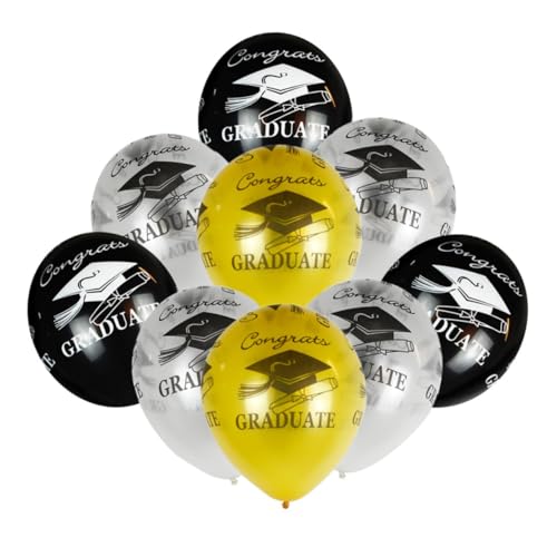 Amosfun 50 Stück 1 Satz Abschlussfeier Luftballons Partyballons Dekorationen Abschlussfeier Dekorationen 2020 Graduation party decorations Graduation party supplies Latexballon von Amosfun