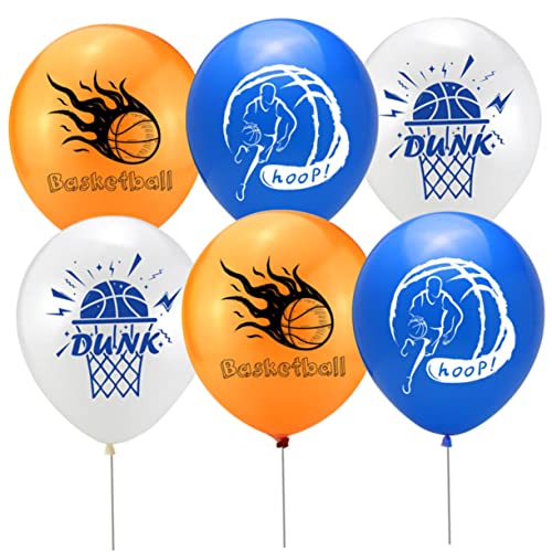 Amosfun 50 Stück Latex Basketball Ballon Blaue Ballon Ballons Blaue Basketball Themen Ballons Schicke Ballons Basketball Ballons Fußball Ballons Ballon Dekorationen Blau Goldener von Amosfun