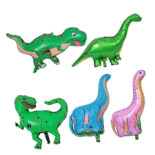 Amosfun 5St Dinosaurier-Aluminium-Membran-Ballon Aufblasgerät Tierballons aus Aluminium Schwimmbad ' party decorations große luftballons Partyballon Dinosaurier-Ballons Aluminiumfolie von Amosfun