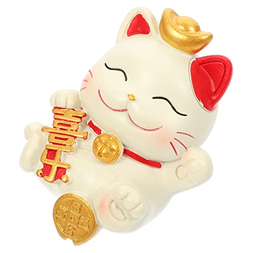 Amosfun 5st Glückliche Katzenverzierung Miniatur-katzenfiguren Japanische Katzenfigur Glückstierfiguren Einzigartige Verzierung Mini-katzenfiguren Katze-Auto-Ornament Glückskatzen Harz von Amosfun