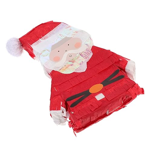 Amosfun 5st Weihnachtspinata Extra Große Piñata Gefülltes Spielzeug Piñata Weihnachtsmann Piñata Für Kinderpartys Sankt-piñata Weihnachtsmann-pinata Für Kinder Mini-dekor Papier Rot von Amosfun