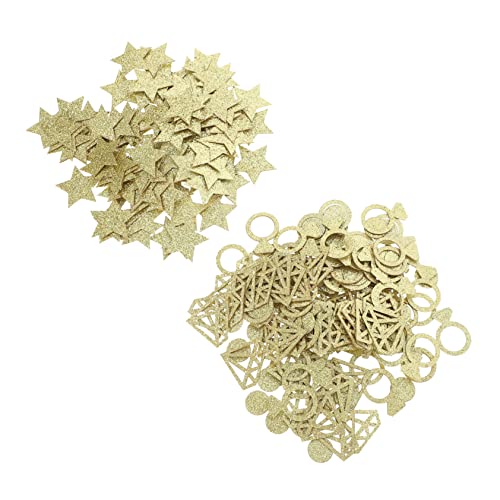 Amosfun 6 Packungen Pentagramm Konfetti Paillettenpapier Diamant-tischstreuungen Konfetti Aus Papier Goldglitter Tischkonfetti Dekor Hochzeitsfeier Hochzeit Pailletten Konfetti Golden von Amosfun