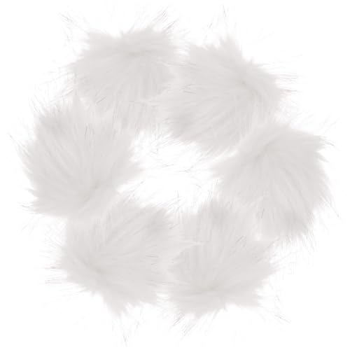 Amosfun 6 Stück Imitierte Fuchspelzknäuel DIY Fellball Anhänger Dekorative Pompons Bommel Schuhschnallen Pompons Für Kunst Und Handwerk Künstliche Pompons Wohnungen Schuhclip von Amosfun