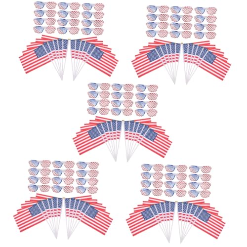 Amosfun 60 Sätze Brille der amerikanischen Flagge Sonnenbrille zum Gedenktag patriotische Shutter-Shading-Sonnenbrille Amerikanische Flagge Augenklappe Amerikanische Flagge Sonnenbrille von Amosfun