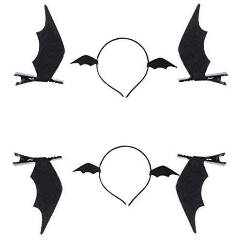 Amosfun 6St Fledermausflügel Haarspange Gothic Haarspangen Fledermäuse Teufelsfledermaus-Haarklammern halloween haarspangen haarspange halloween stirnband haarschmuck Halloween-Haarspangen von Amosfun