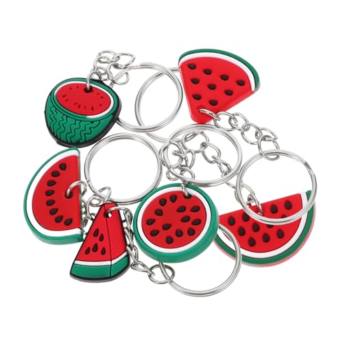 Amosfun 6St Schlüsselanhänger Taschenanhänger Fruchtanhänger Schmuck hochzeit schlüsselanhanger Schlüsselringe Wassermelonen-Anhänger Anhänger zum Aufhängen von Früchten PVC rot von Amosfun