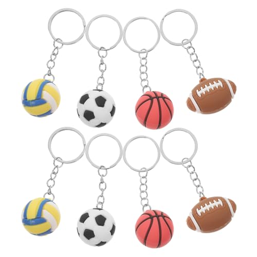 Amosfun 8st Kugelornamente Schlüsselanhänger Mit Anhänger Baseball-schlüsselschnalle Plüschpuppen-schlüsselanhänger Taschenschlüsselanhänger Schlüsselanhänger Schlüsselanhänger Pvc von Amosfun