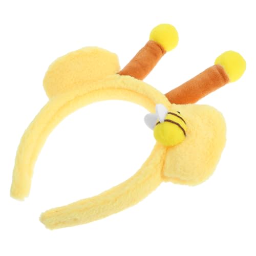 Amosfun Bären Stirnband einhorn kopfschmuck Bienenantennen-Haarbänder Biene Kostümzubehör Bienen-Stirnband für Halloween Biene Kostüm Stirnband Halloween-Bienen-Stirnband Stoff Yellow von Amosfun