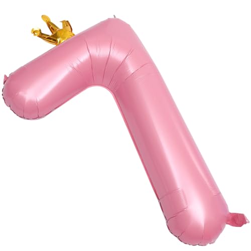 Amosfun Ballon Mit Kronenzahl Blase Ballonstütze Partyballons Ballons Dekorationen Geburtstag Luftballons Zahlenballons Luftballons Für Die Party Festivalballons Aluminiumfolie Rosa von Amosfun