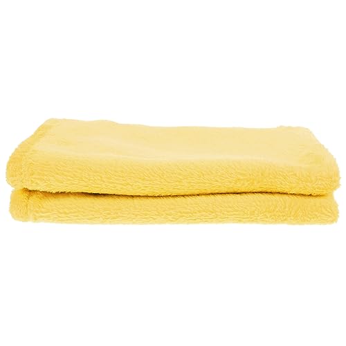 Amosfun Decke warm Blanket Blankets Cozy Blanket Dekor Babyhandtuch Fleecestoff Auto matratze Autohandtuch FAL Schoß Überwürfe für die Couch bellen Fell Flanell Haustierbettwäsche Yellow von Amosfun