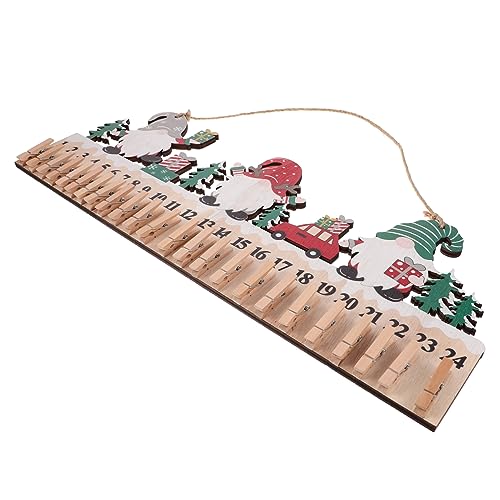 Amosfun Dekoration Befüllbarer Adventskalender Weihnachtsmann Thematisiert Weihnachtstag Christbaumschmuck Adventskalender Weihnachts-countdown- Geburt Weihnachten Holz von Amosfun