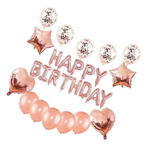 Amosfun Dekoratives Geburtstagsballon Set Blush Und Rosé Kreative Folienballons Und Pastell Luftballons Für Unvergessliche Geburtstagsfeiern Mottopartys Und Festliche Anlässe von Amosfun