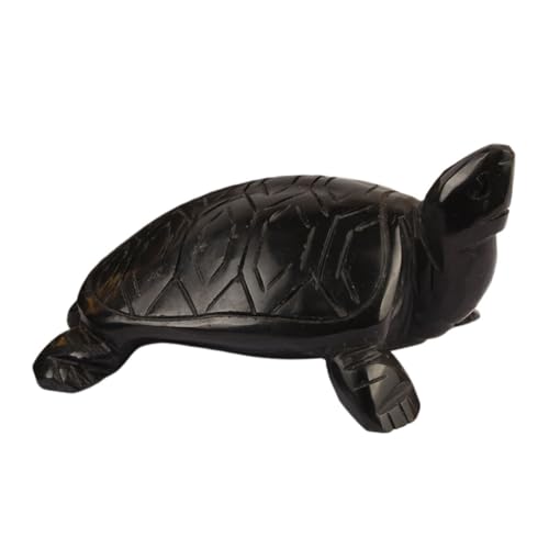 Amosfun Drachen-schildkröten-Ornament Schildkrötenskulptur Schildkrötenstatue Für Heimtextilien Tierdekoration Desktop-schildkrötenstatuen Schildkrötendekoration Black Schwarze Tintenjade von Amosfun