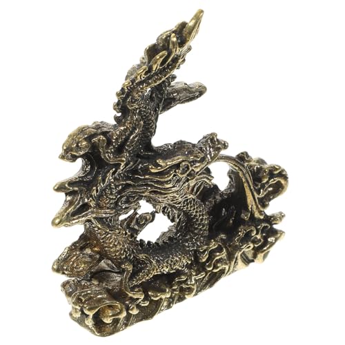 Amosfun Drachenfigur Aus Kupfer Tiere Für Bärtige Drachen Drachenlicht Tierfiguren Plüsch Dekoration Metallhandwerksdekor Drachendekor Aus Kupfer Kupferhandwerksstatue von Amosfun