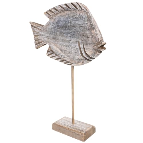 Amosfun Fischhandwerksdekor küchendekoration Living Room Decoration Natürliche Dekoration Esszimmer Dekoration naturdeko heimische Fischverzierung in Fischform Fischschmuck Holz von Amosfun