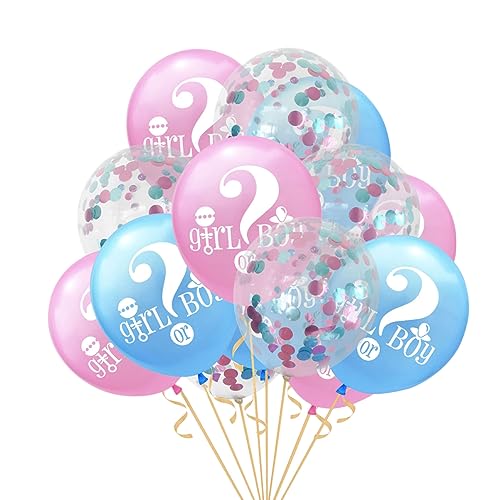 Amosfun 12-zoll-ballon Zur Enthüllung Des Geschlechts 5 5 5 Gemischte Pailletten-dekorationen Für Die Babyparty-feier von Amosfun