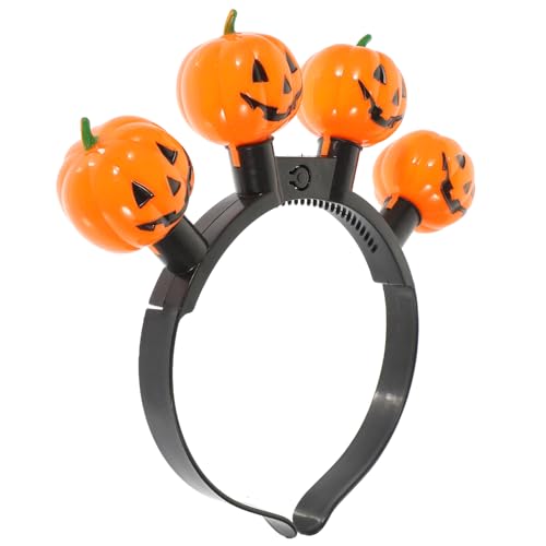 Amosfun Halloween Kürbis Stirnband Stirnbänder Beleuchtetes Stirnband Halloween Kostüme Bekleidung Stirnbänder Haarbänder Damen Stirnband Leuchtende Haarreifen Halloween von Amosfun