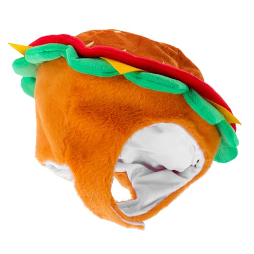 Amosfun Hamburger Kapuze Cosplay Kostüme Partyhüte Party Kostüm Hut Performance Hut Requisite Lustiger Cosplay Hut Festliche Kopfbedeckung Lustige Hüte Für Männer Halloween von Amosfun