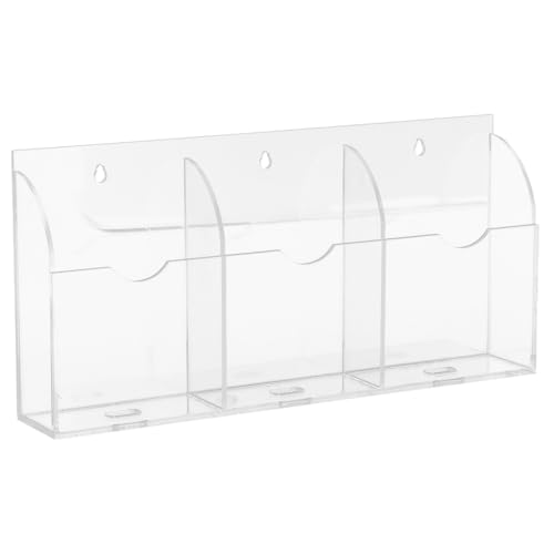 Amosfun Handyständer Wandmontierter Fernbedienungshalter Steckdosen Organizer Acryl Transparent von Amosfun