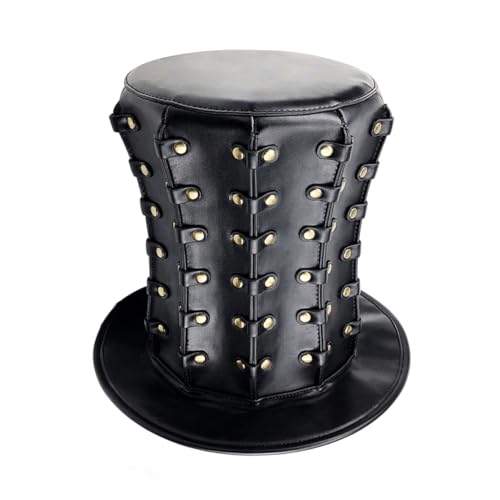 Amosfun Herrenhut Stirnband Perücke Halloween Outfits Lustiger Hut Steampunk-accessoire -hut Piratenhut Mini-zylinder Laufende Mütze Kostümhut Für Herren Kappe Melone Strohhut Black von Amosfun