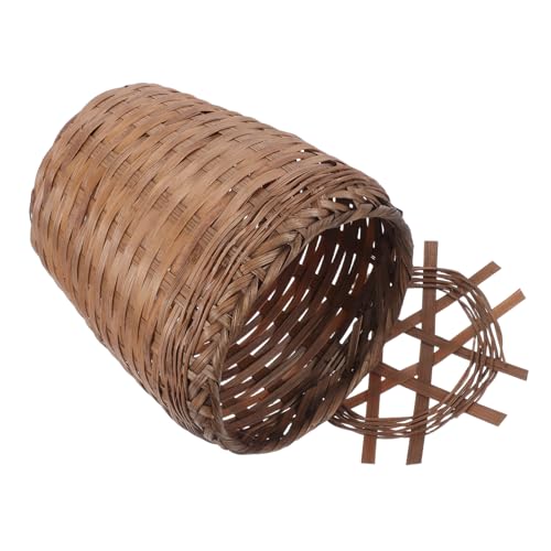 Amosfun Hölzerner Müllkorb Schreibtisch-Mülleimer aus Webstoff Badezimmerabwärtspunkte Blumentopfhalter kleiner Mülleimer aus Korbgeflecht Bad Mülleimer Zimmer Mülleimer Holz Hellbraun Amosfun Hölzerner Müllkorb Schreibtisch-Mülleimer aus Webstoff Badezimmerabwärtspunkte Blumentopfhalter kleiner Mülleimer aus Korbgeflecht Bad Mülleimer Zimmer Mülleimer Holz Hellbraun von Amosfun