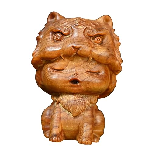 Amosfun Hu Griff positiv Anlage Paddel-Fan Miniaturboot Figuren bürodeko büro Dekoration Woodcarver Tierfigur tortendeko Einschulung kleine Desktop-Dekoration Desktop-Ornament Thuja von Amosfun