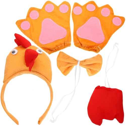 Amosfun Huhn Dekoration Mädchen Bindungen Stirnbänder für Kinder Versorgung Party für 1 Set Set Hut Party Gefälligkeiten Dekorationen von Amosfun