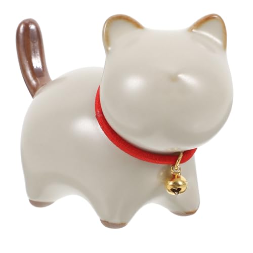 Amosfun Entzückende Keramik Katze Figur Tee Haustier Stift Rack Für Kalligraphie Miniatur Pinsel Stand Ornament Home Decor von Amosfun