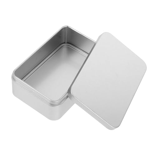 Amosfun Kasten Aufbewahrungsbox aus Eisen Metallbox Näh-Aufbewahrungs-Organizer Aufbewahrungsboxen nähen kreative Aufbewahrungsboxen Nähorganisator Stickerei-Organizer Weißblech Silver von Amosfun