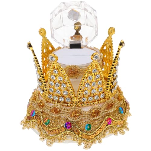 Amosfun Kasten Ehering-Box türkisfarbener Schmuck Paillettenfransen Plüsch Hochzeit Eheringe schmuckschatulle brautring Fall Ringhalter Schmuck-Display-Halter Diamant Golden von Amosfun