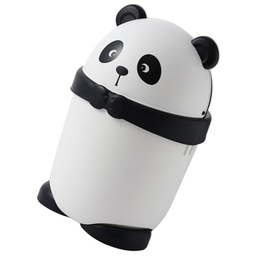 Amosfun Kinderzimmer kleiner Dinosaurier-Mülleimer Müllsack süßer Mülleimer Panda-Mülleimer Tiere toilet bin abfall behälter Desktop-Mülleimer mit Deckel Kreative Cartoon-Mülltonne Plastik von Amosfun